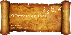 Östreicher Axel névjegykártya